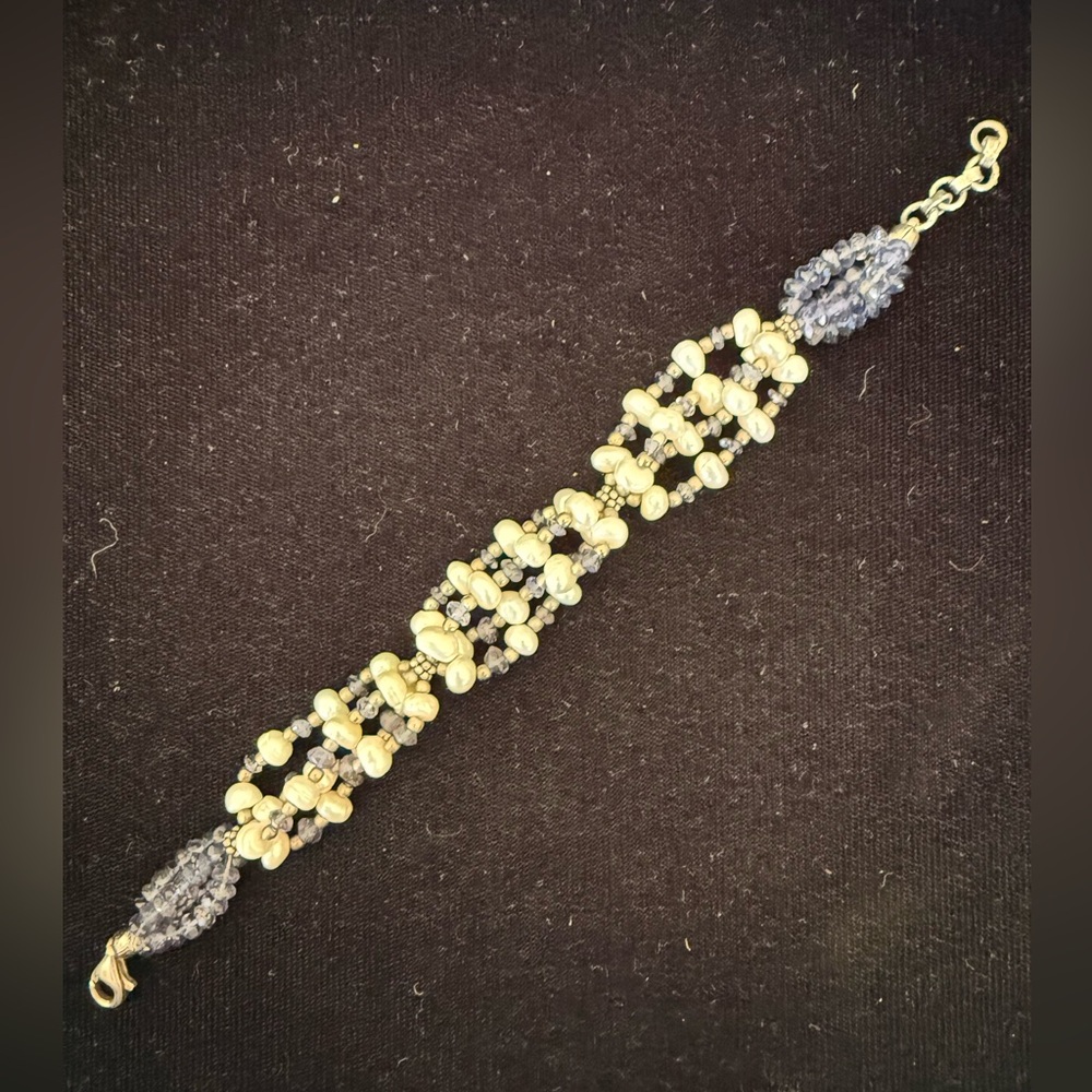 Seed Pearl and Iolite bracelet